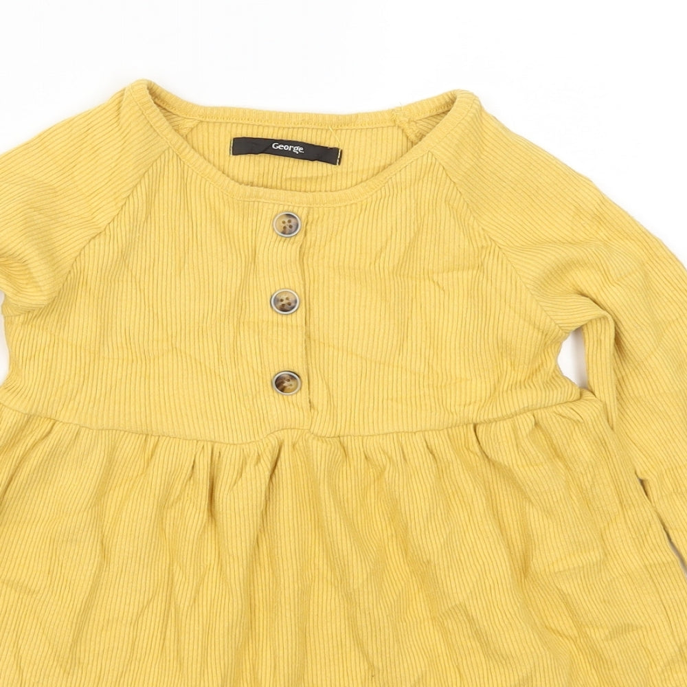 George Girls Yellow   A-Line  Size 5-6 Years