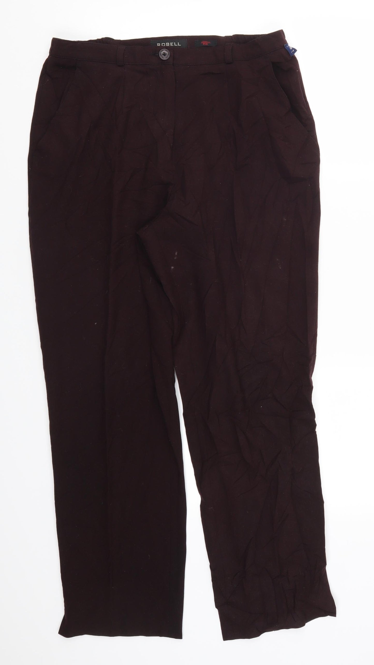 Robell Womens Purple   Trousers  Size 14 L29 in