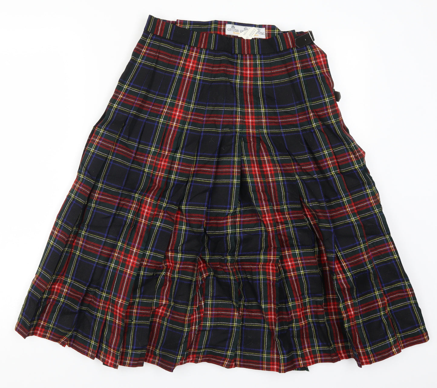 Kinloch Anderson Womens Multicoloured Check  Pleated Skirt Size 12