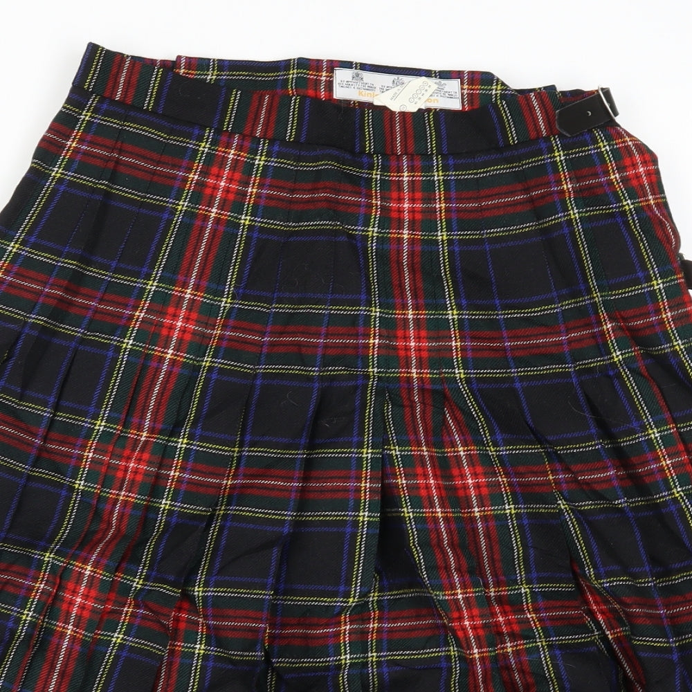 Kinloch Anderson Womens Multicoloured Check  Pleated Skirt Size 12