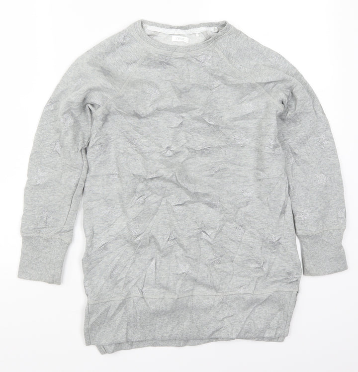 NEXT Girls Grey   Pullover Sweatshirt Size 9 Years  - Stars