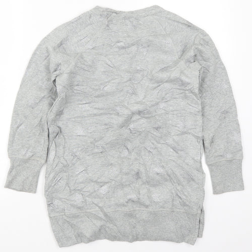 NEXT Girls Grey   Pullover Sweatshirt Size 9 Years  - Stars