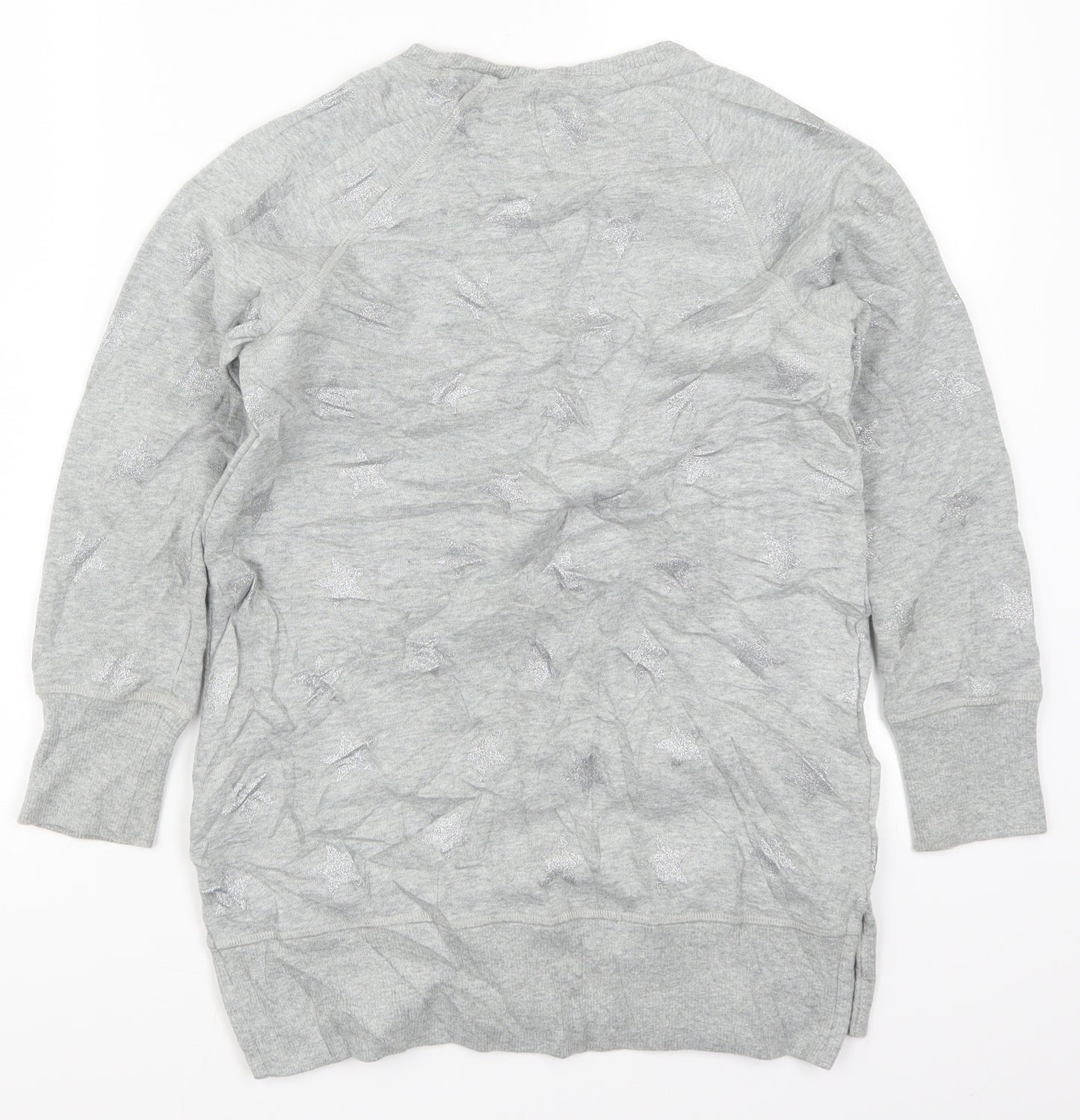 NEXT Girls Grey   Pullover Sweatshirt Size 9 Years  - Stars