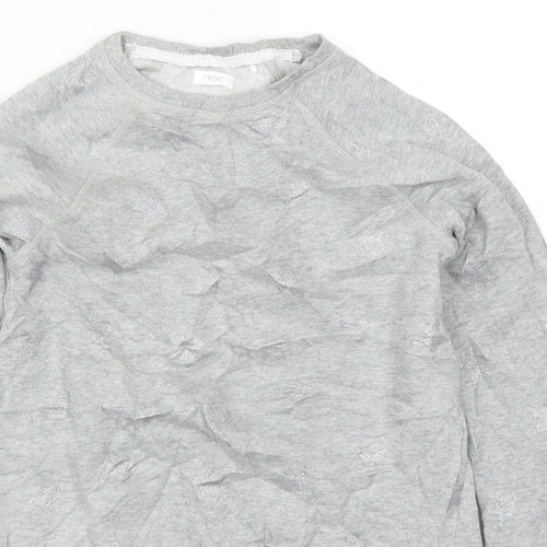 NEXT Girls Grey   Pullover Sweatshirt Size 9 Years  - Stars