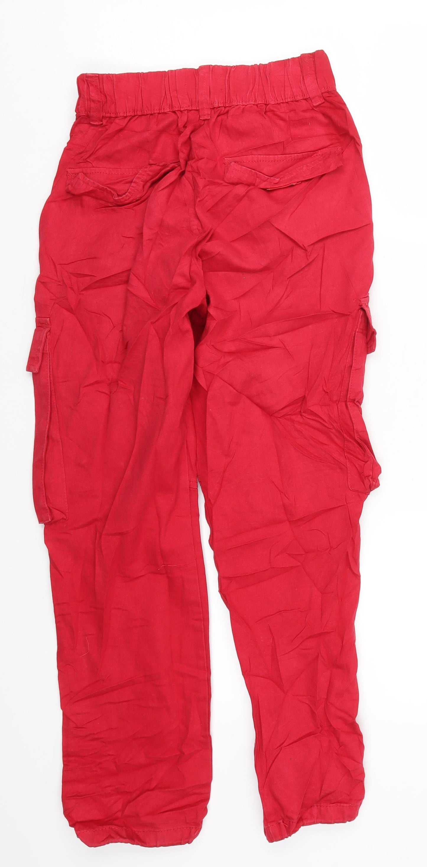 Bershka Womens Red   Cargo Trousers Size 23 in L26 in