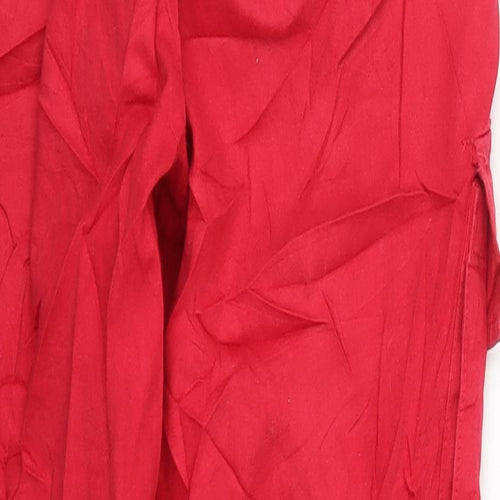 Bershka Womens Red   Cargo Trousers Size 23 in L26 in