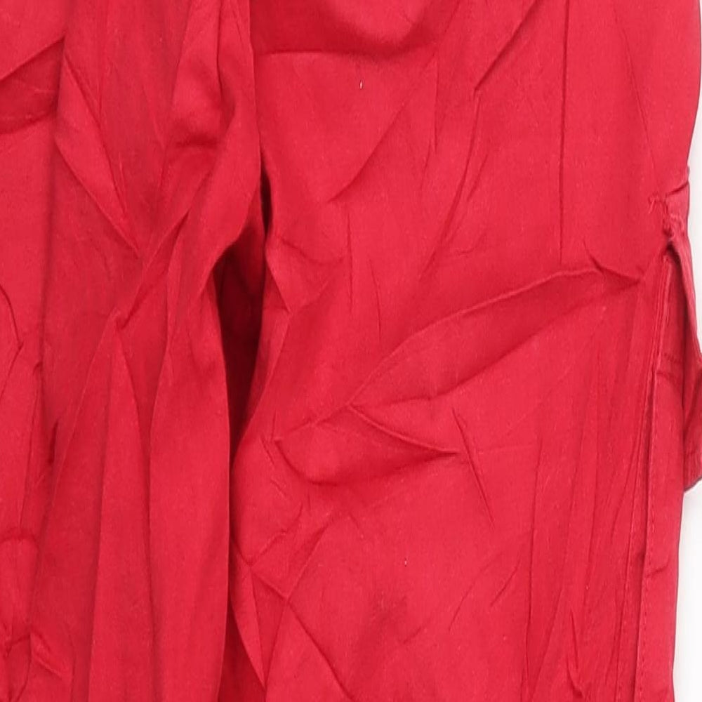 Bershka Womens Red   Cargo Trousers Size 23 in L26 in