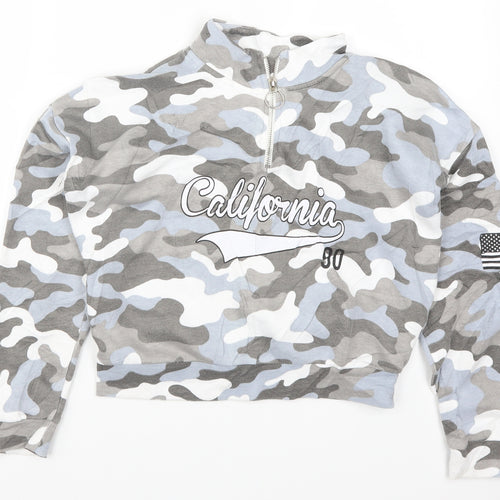New Look Girls Blue Camouflage  Pullover Sweatshirt Size 12-13 Years  - California