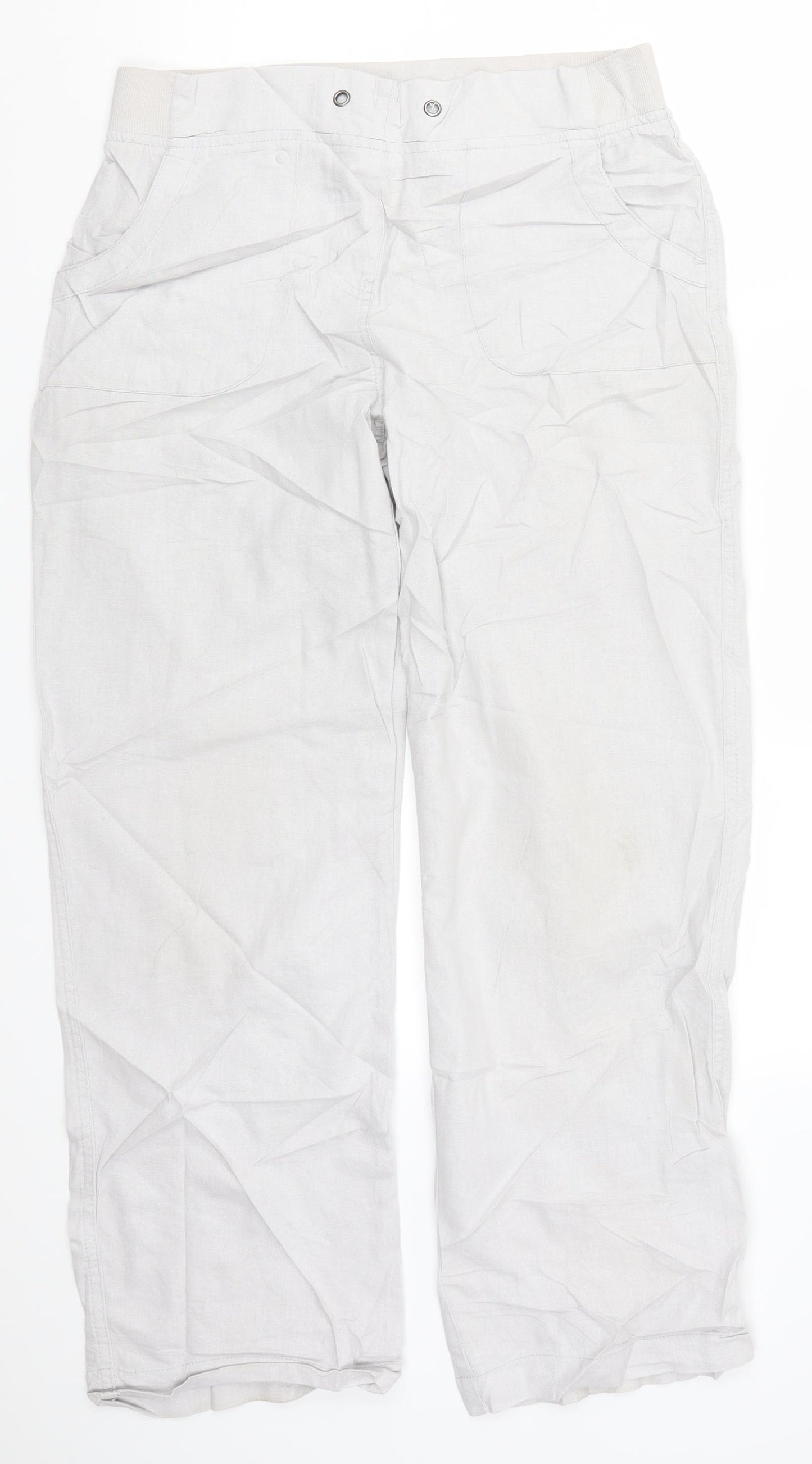 M&Co Womens Grey   Trousers  Size 12 L29 in