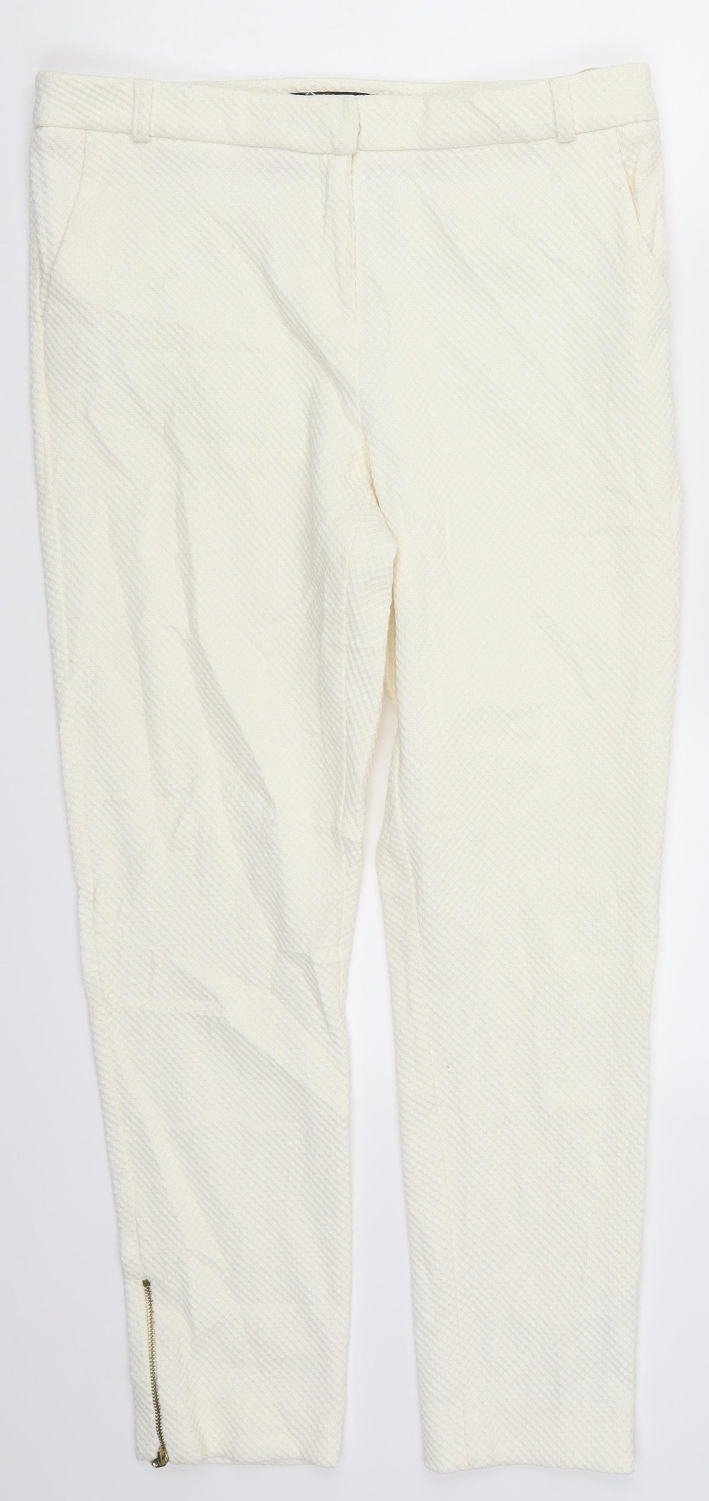 TU Womens Ivory   Trousers  Size 10 L24 in
