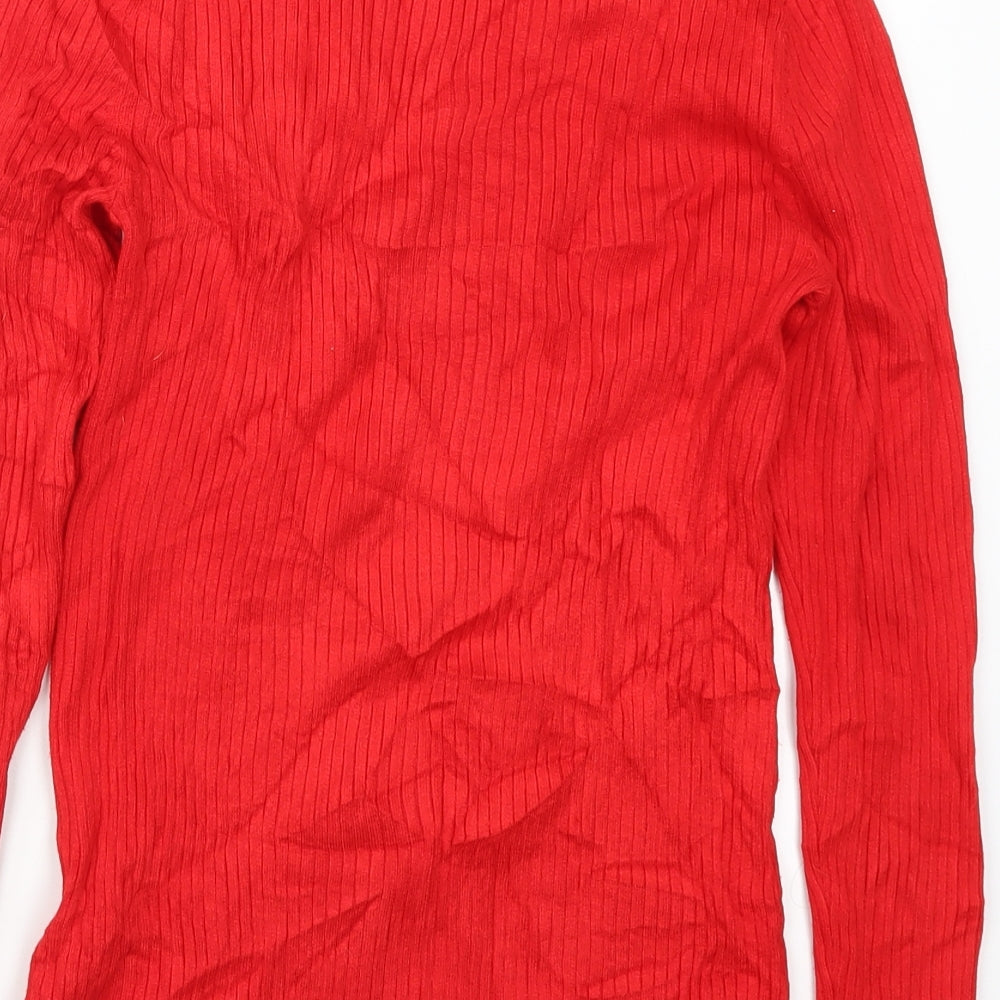 H&M Womens Red   Pullover Jumper Size M