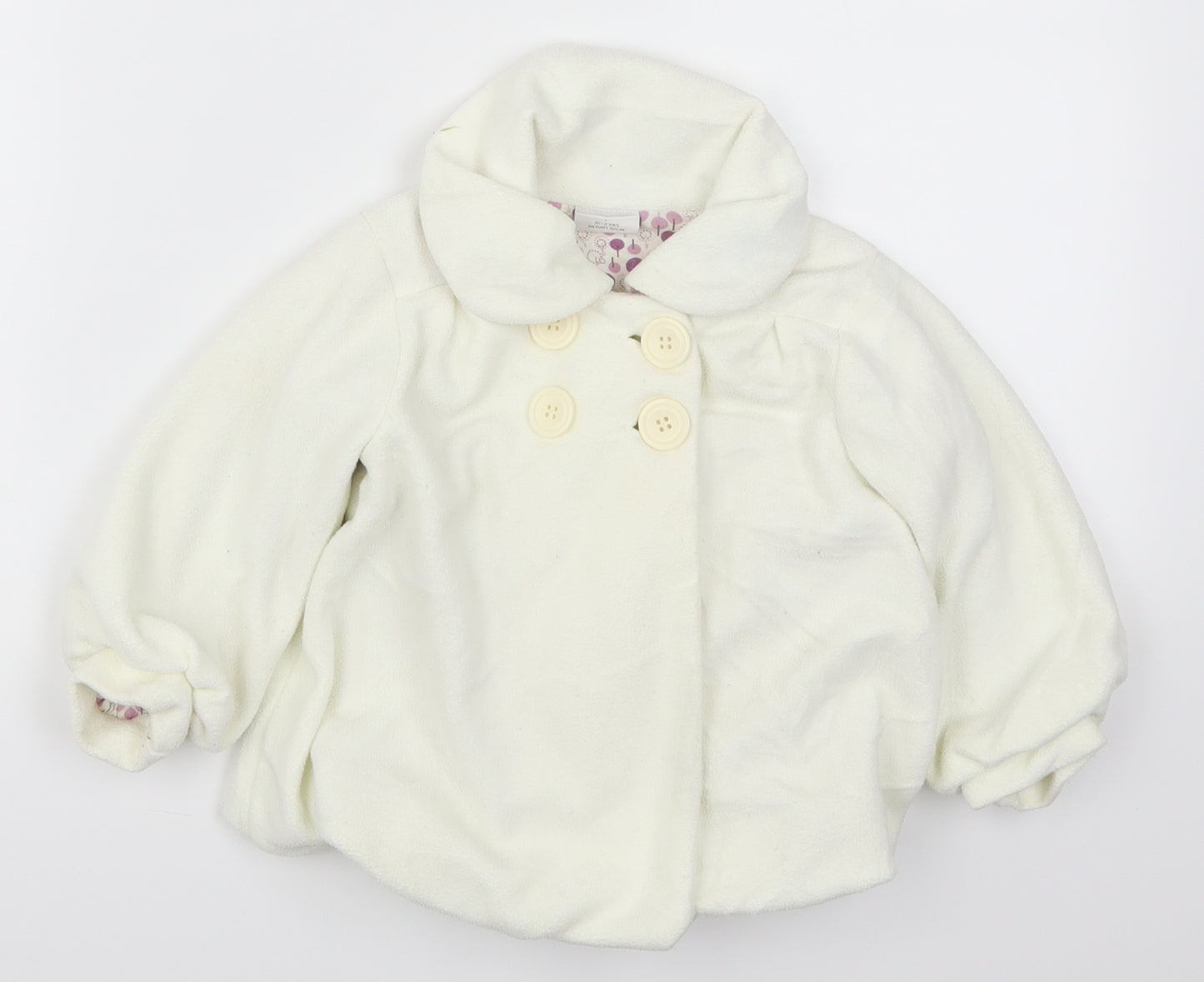 NEXT Girls White   Pea Coat Coat Size 18-24 Months