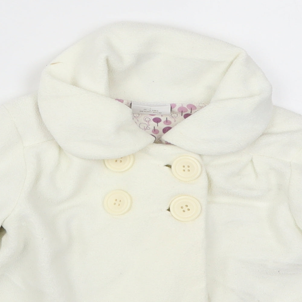 NEXT Girls White   Pea Coat Coat Size 18-24 Months