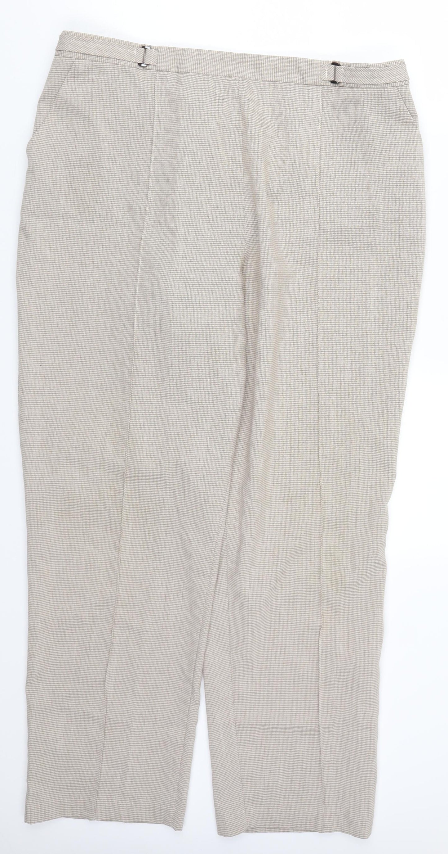 Marks and Spencer Womens Beige   Trousers  Size 18 L28 in