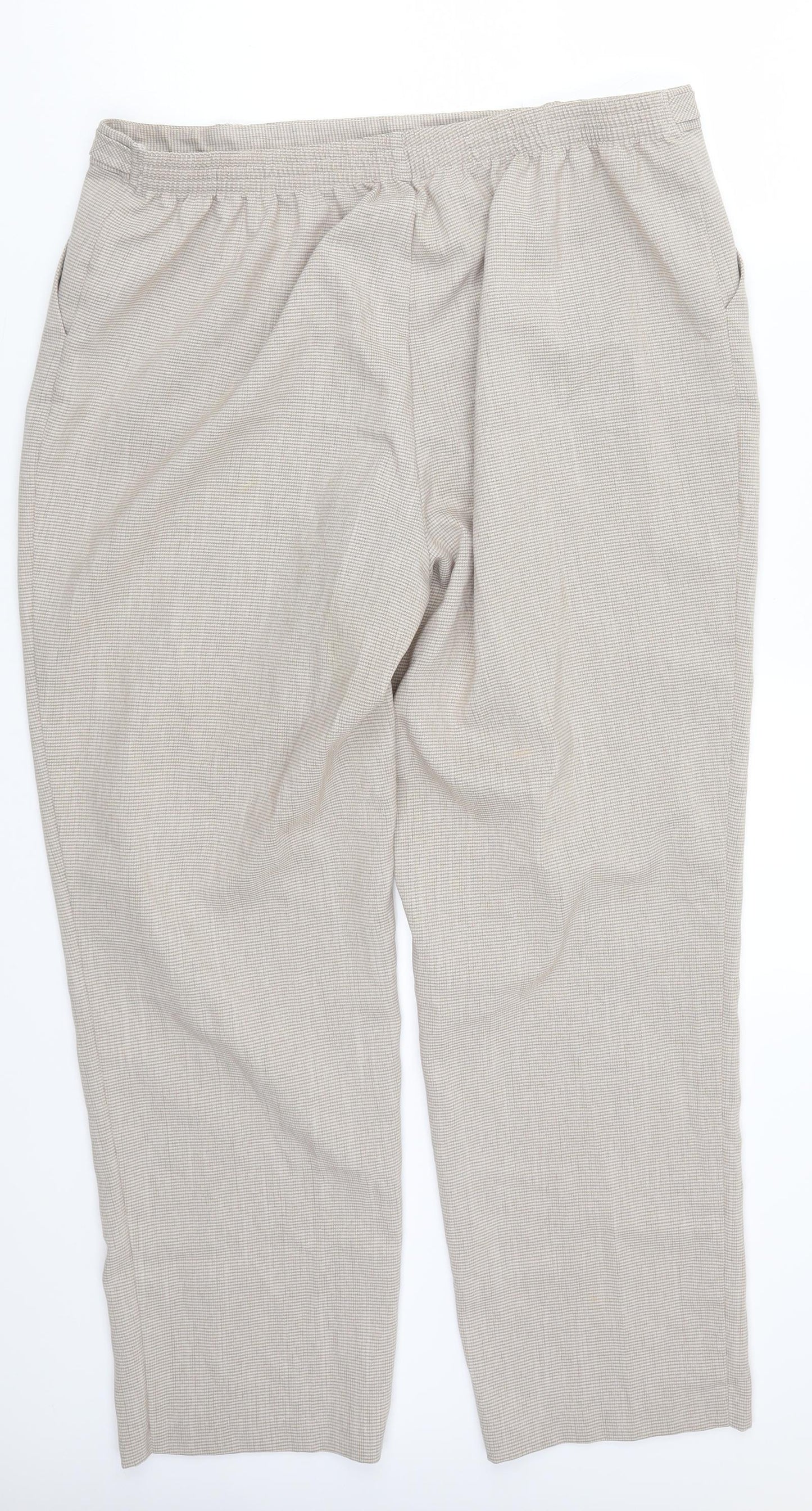 Marks and Spencer Womens Beige   Trousers  Size 18 L28 in