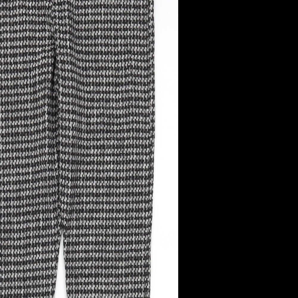 TU Womens Grey Houndstooth  Carrot Leggings Size 16 L29 in