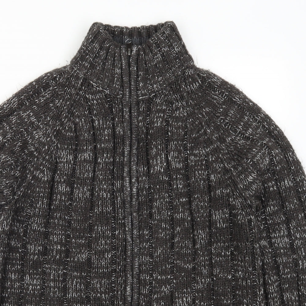 Kensington Mens Grey   Full Zip Jumper Size M
