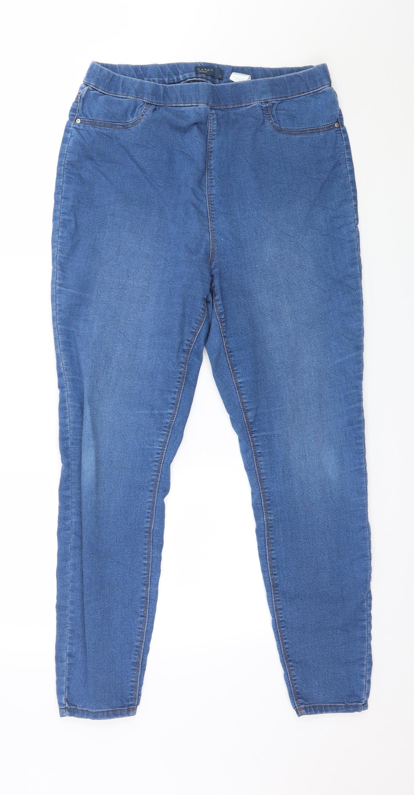 Papaya Womens Blue  Denim Jegging Jeans Size 14 L27 in
