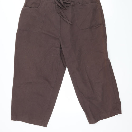 Classics Womens Brown   Cropped Trousers Size 36 in L21 in