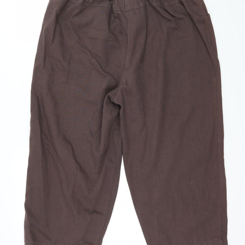 Classics Womens Brown   Cropped Trousers Size 36 in L21 in