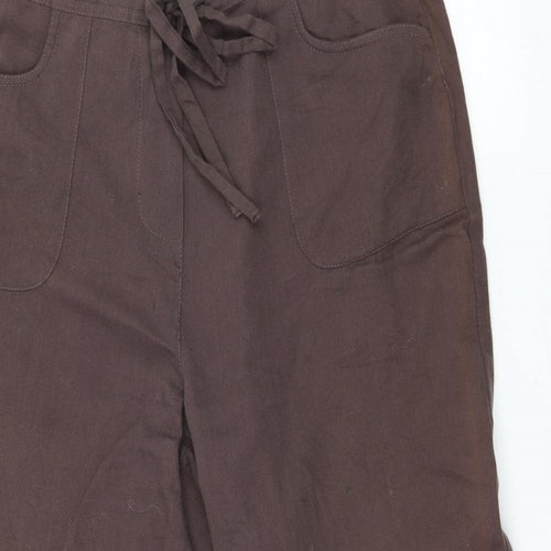 Classics Womens Brown   Cropped Trousers Size 36 in L21 in