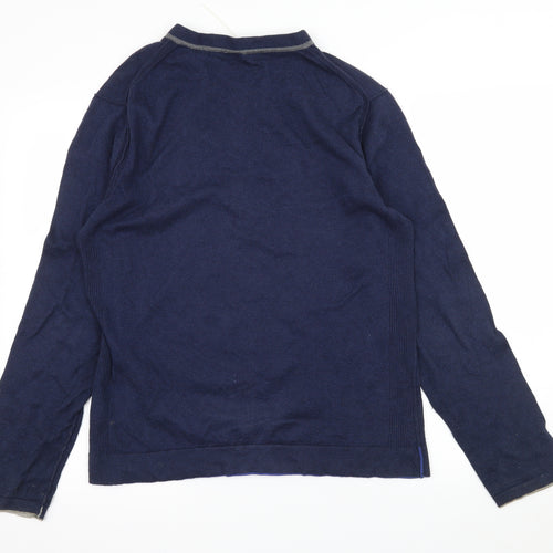 W8 Mens Blue  Knit Pullover Jumper Size M