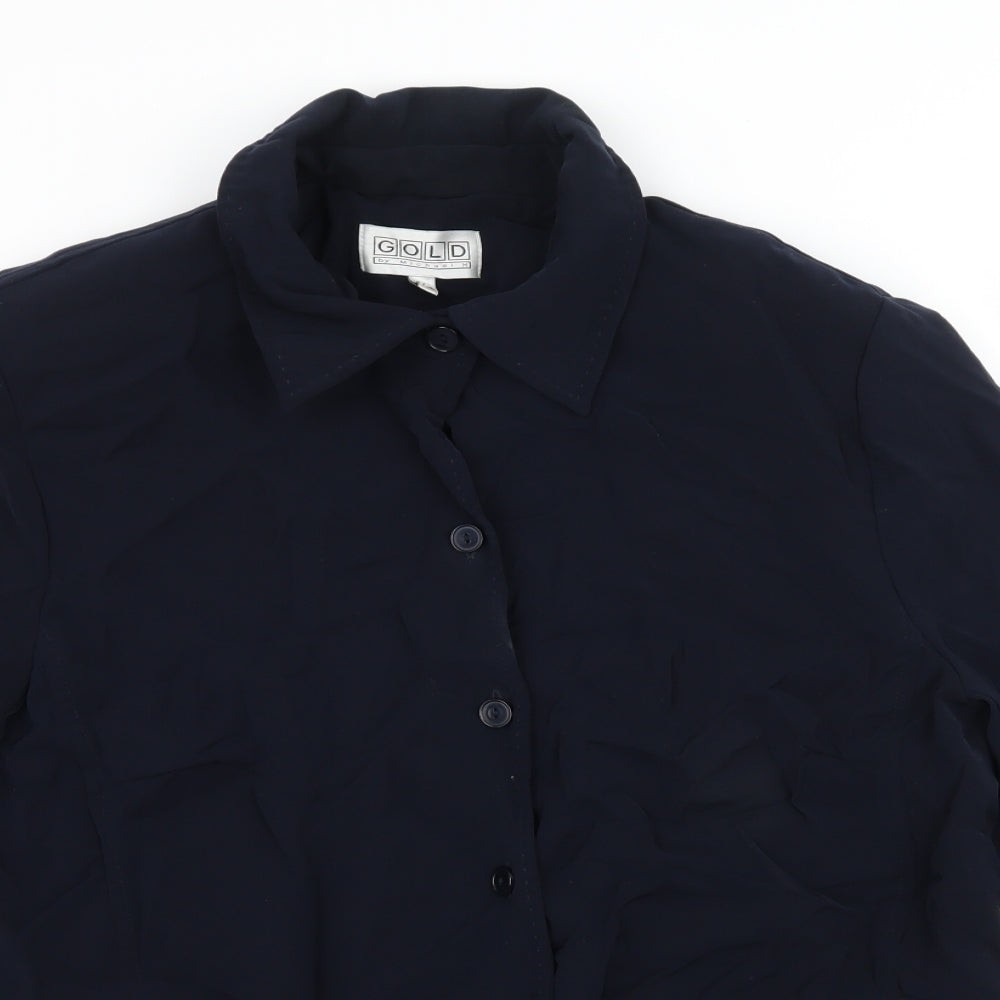 Gold Womens Blue   Jacket  Size 18