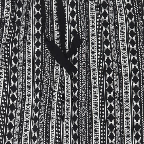 Primark Womens Black Striped  Trousers  Size 16 L27 in