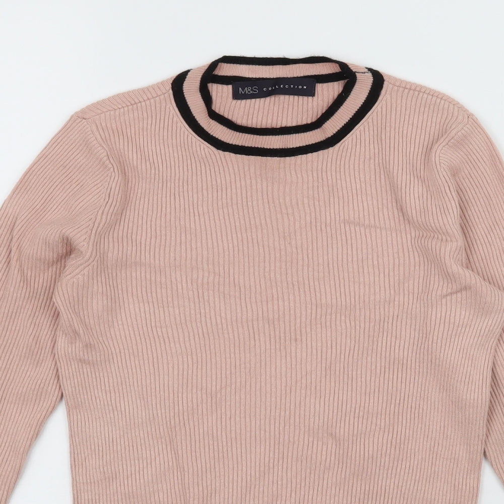 Marks and Spencer Womens Pink  Knit Pullover Jumper Size 8