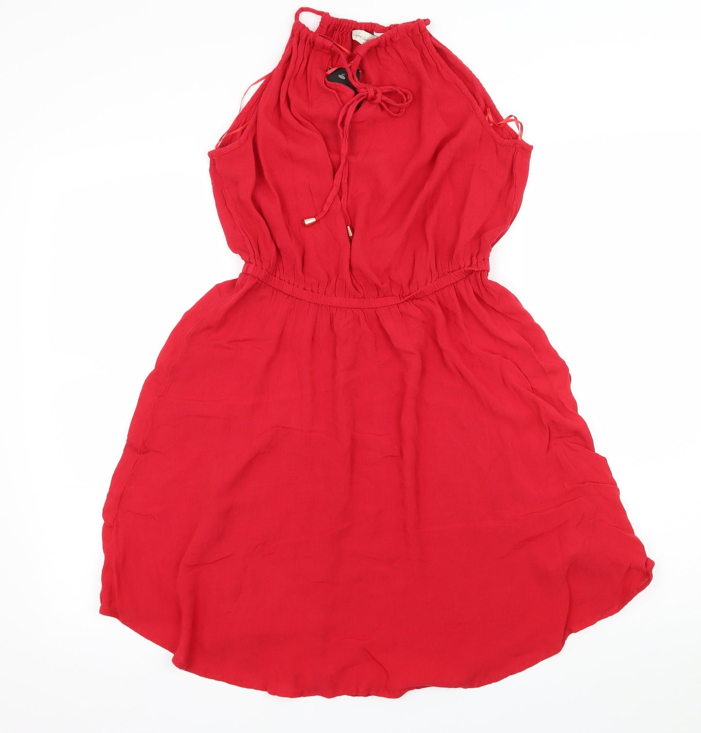 F&F Womens Red  Rayon Fit & Flare  Size 10
