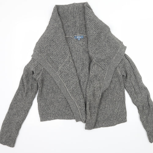 E-vie Womens Grey  Knit Cardigan Jumper Size 14