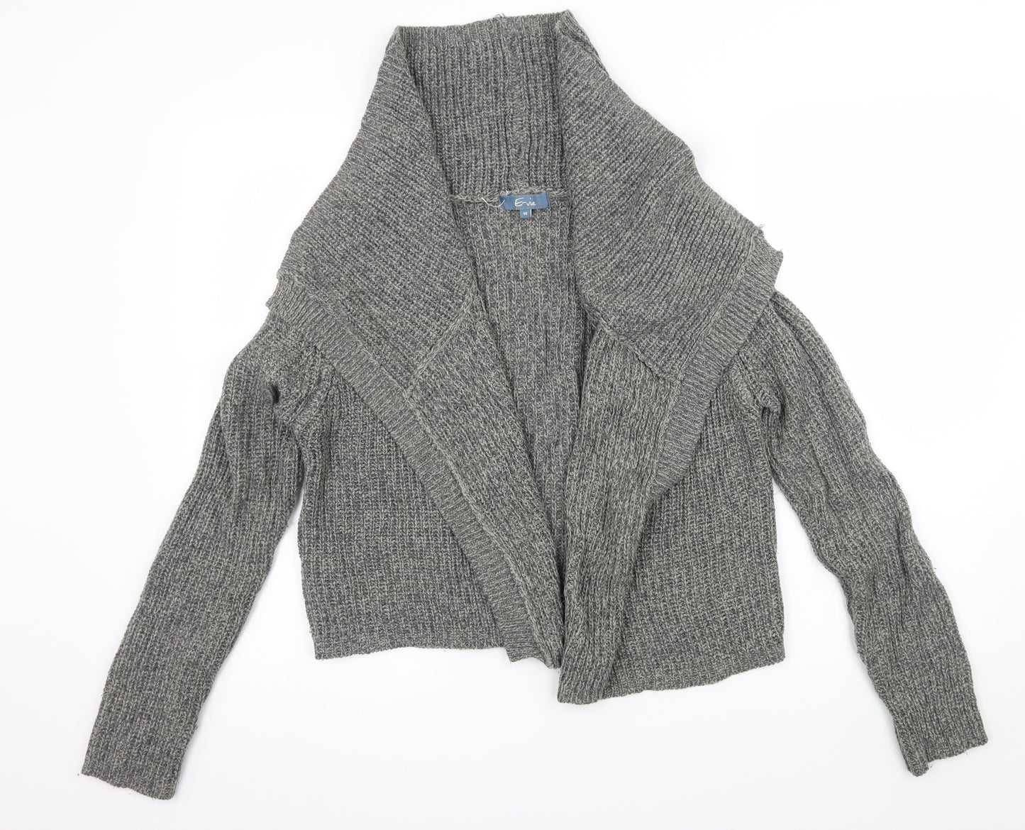 E-vie Womens Grey  Knit Cardigan Jumper Size 14