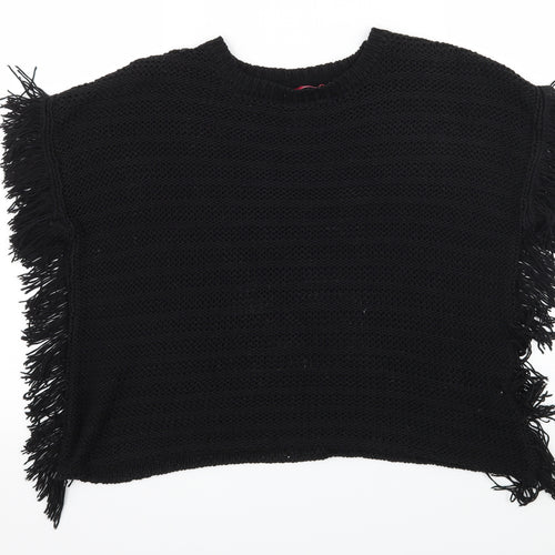 Young Dimension Girls Black  Knit Pullover Jumper Size 11-12 Years