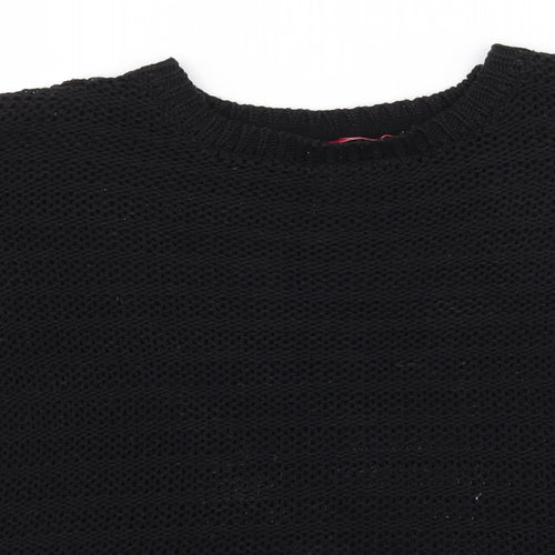 Young Dimension Girls Black  Knit Pullover Jumper Size 11-12 Years