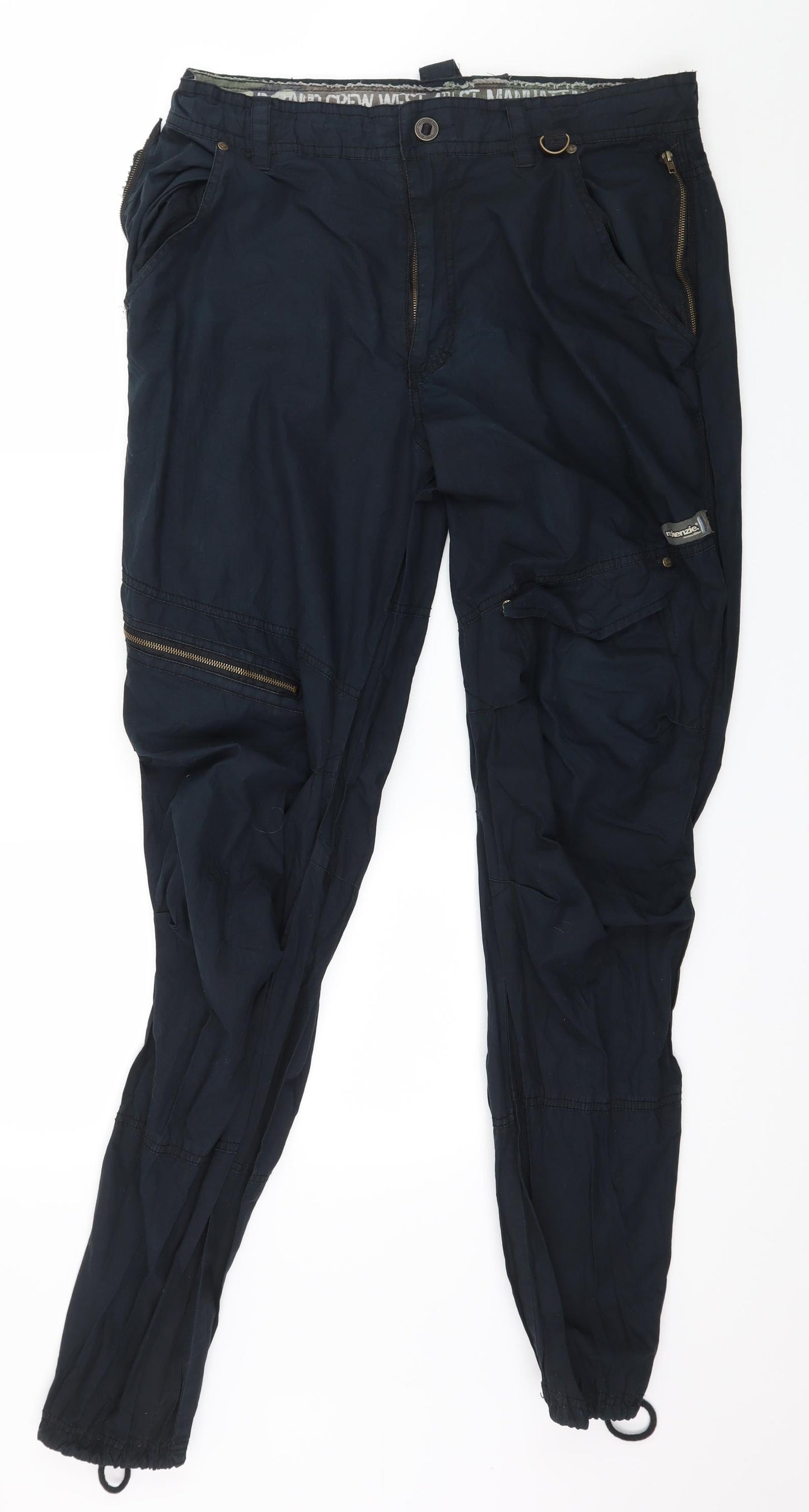 McKenzie Mens Blue   Cargo Trousers Size L L33 in
