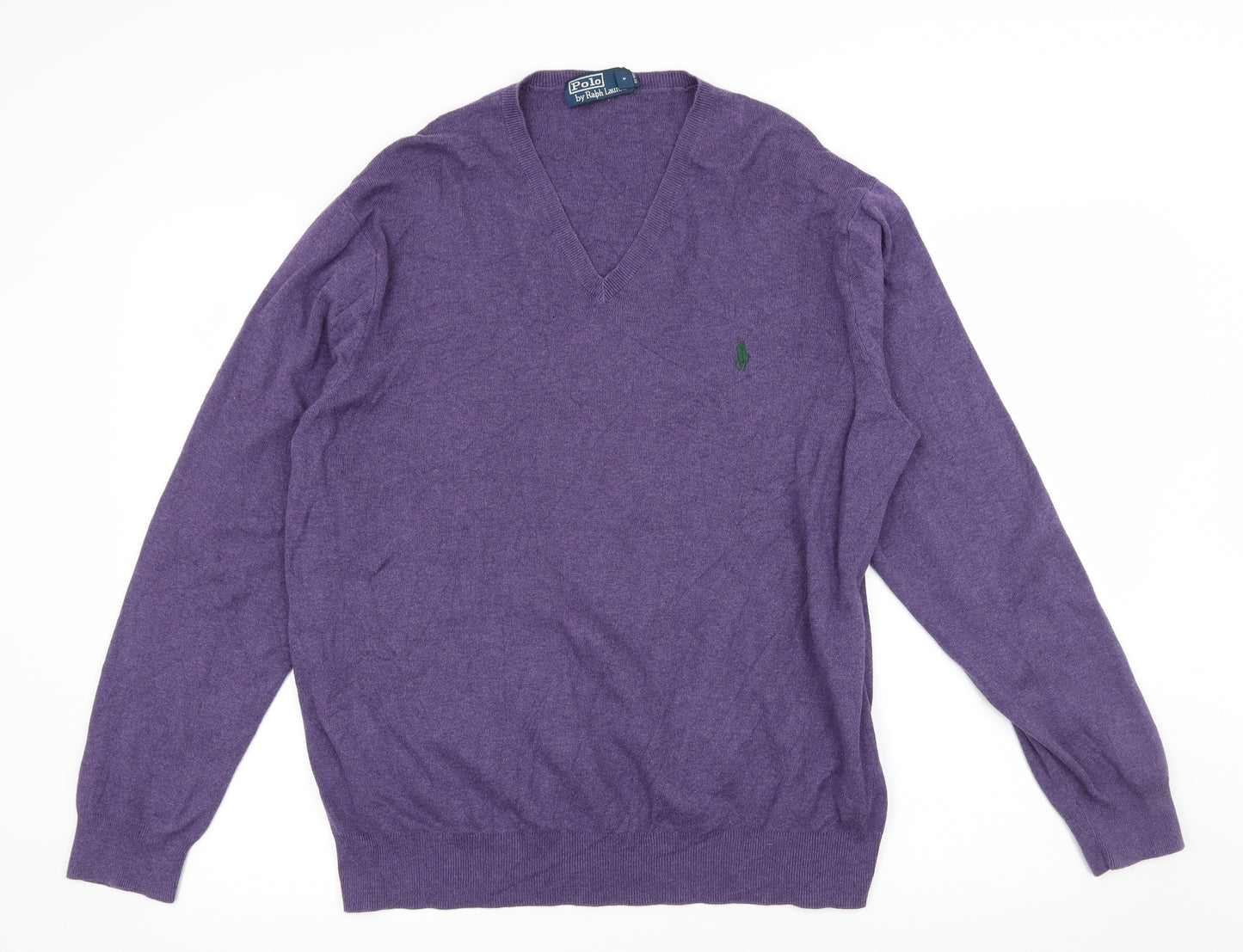 Polo Ralph Lauren Mens Purple  Knit Pullover Jumper Size M