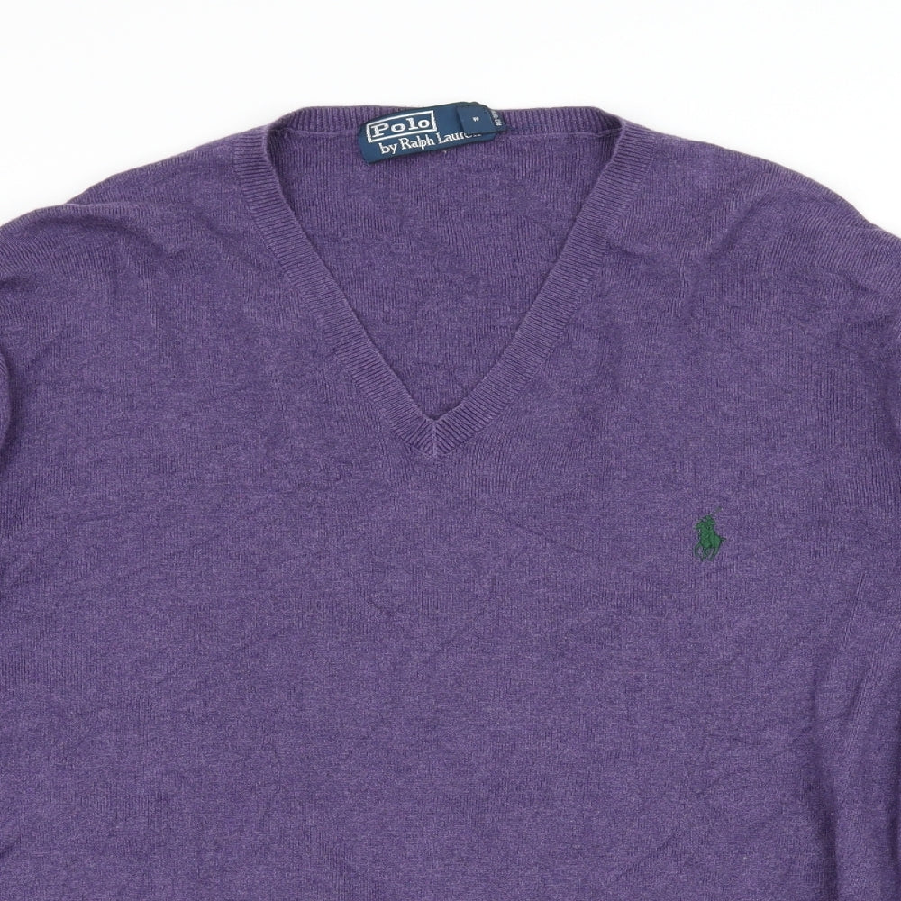 Polo Ralph Lauren Mens Purple  Knit Pullover Jumper Size M