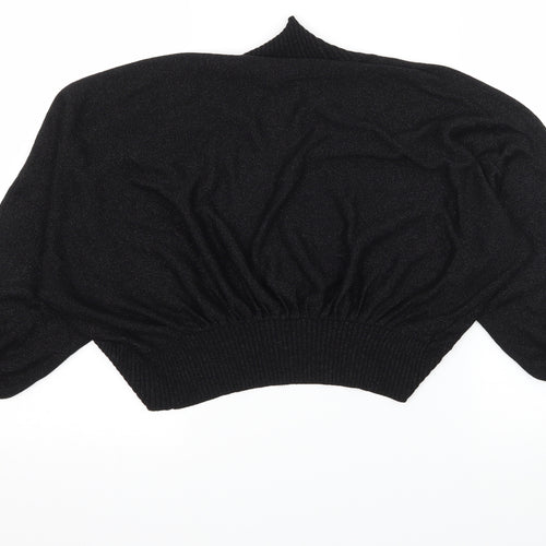 Oasis Womens Black  Knit Cardigan Jumper Size 10