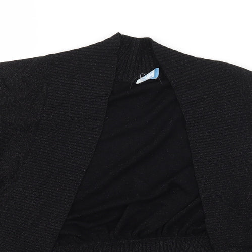 Oasis Womens Black  Knit Cardigan Jumper Size 10