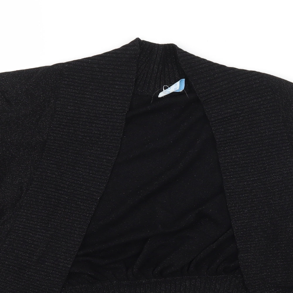 Oasis Womens Black  Knit Cardigan Jumper Size 10