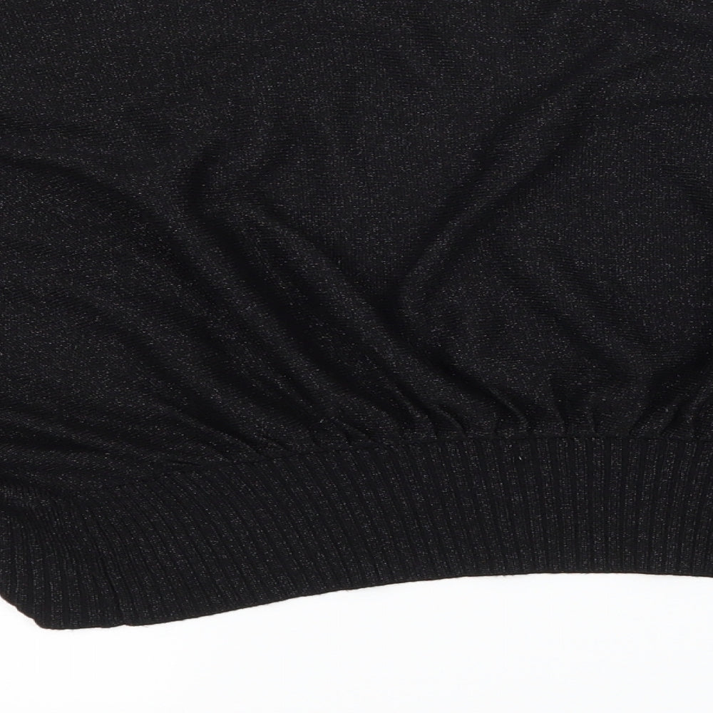 Oasis Womens Black  Knit Cardigan Jumper Size 10