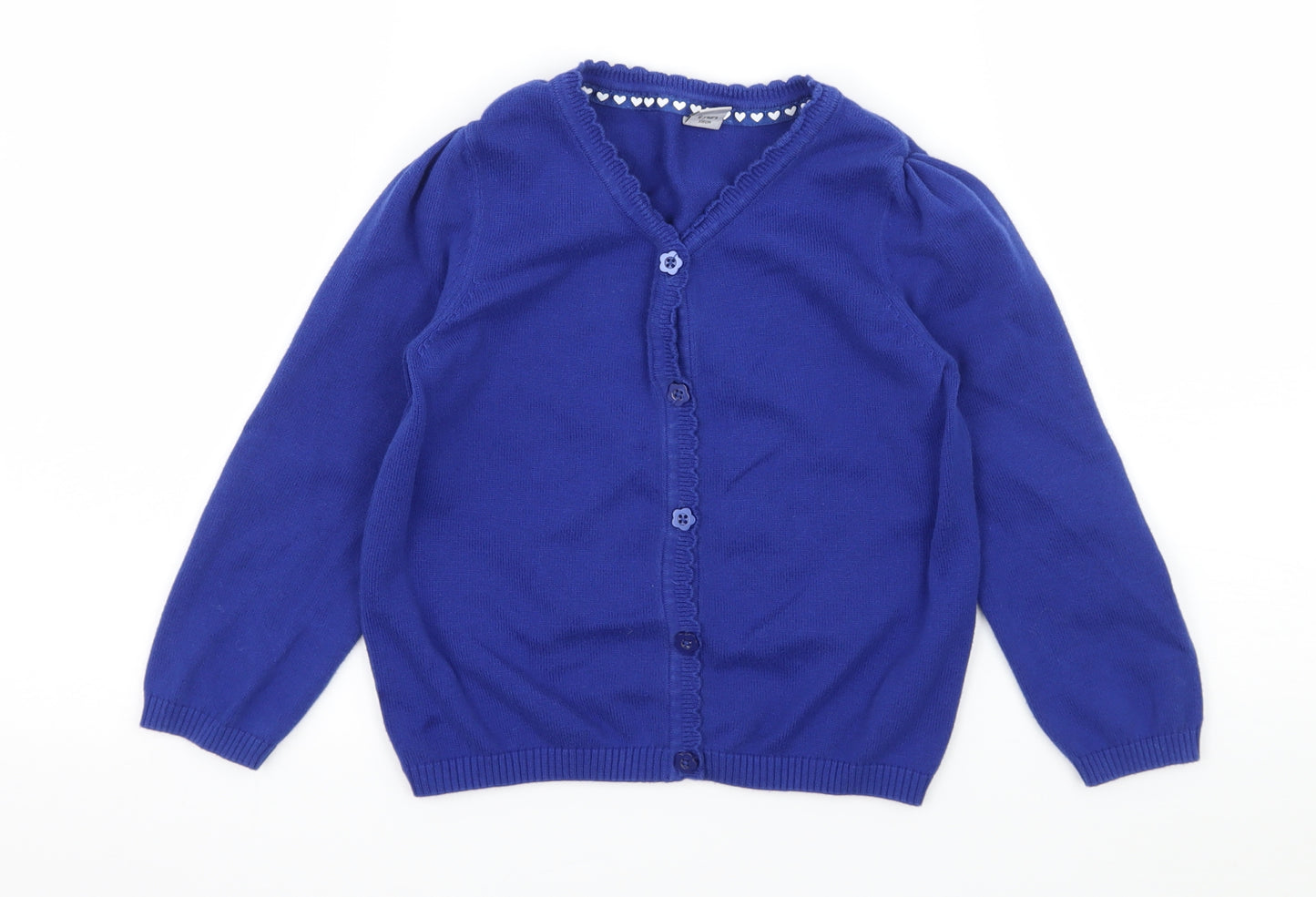 TU Girls Blue  Knit Cardigan Jumper Size 6 Years