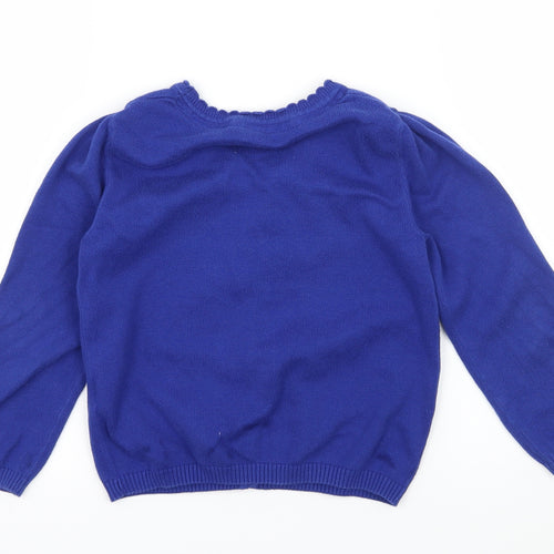 TU Girls Blue  Knit Cardigan Jumper Size 6 Years