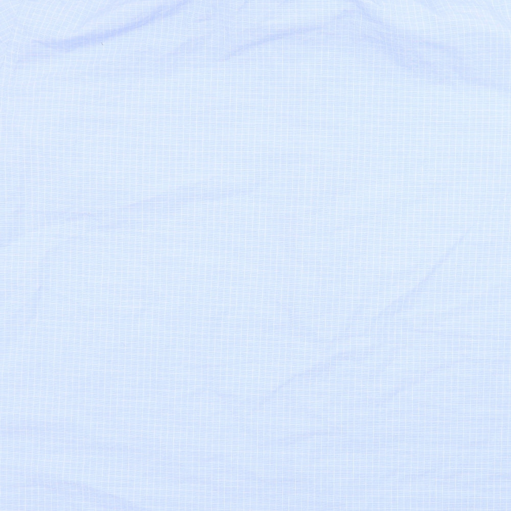 TU Mens Blue Check   Dress Shirt Size 18.5
