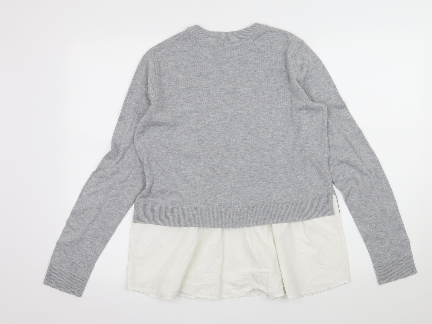 H&M Womens Grey  Knit Pullover Jumper Size M