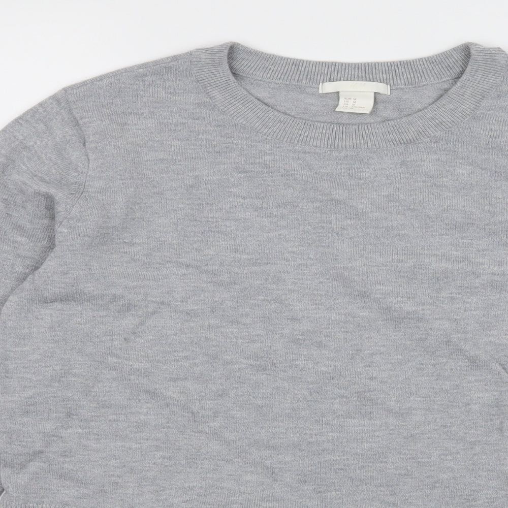 H&M Womens Grey  Knit Pullover Jumper Size M