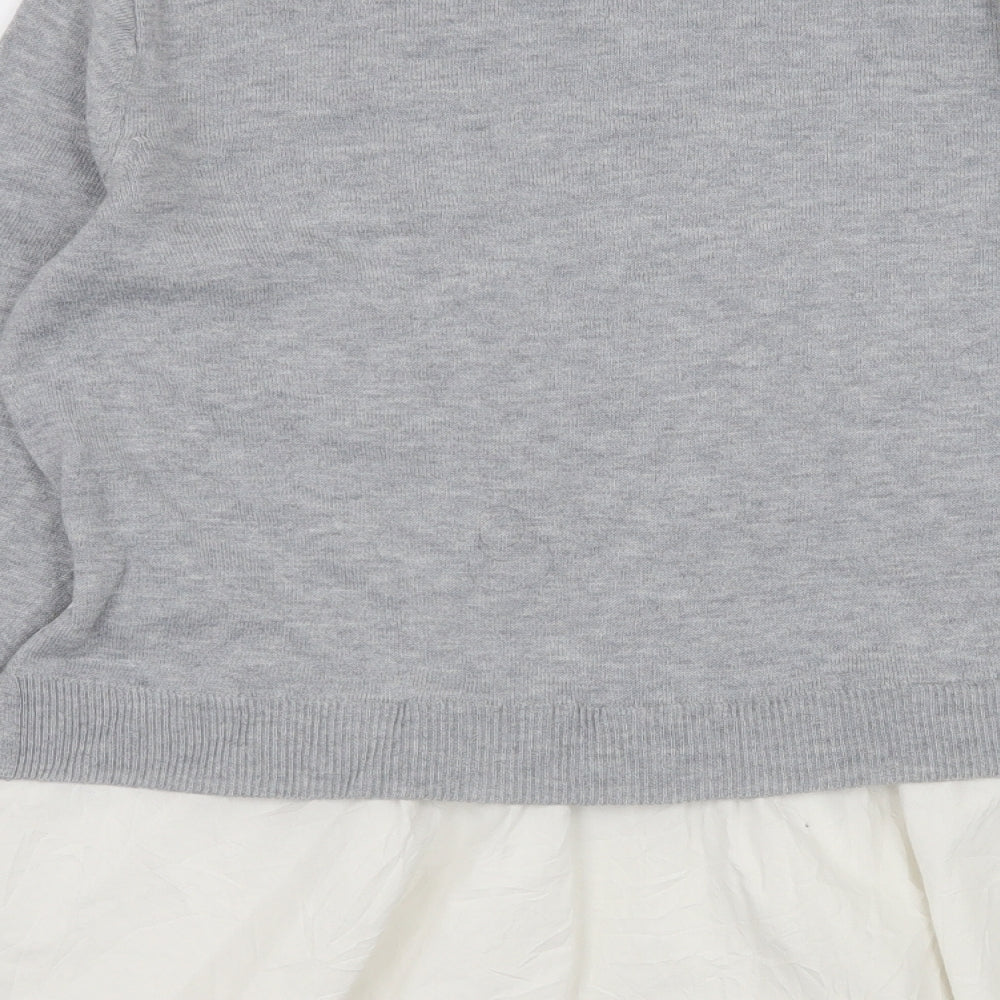 H&M Womens Grey  Knit Pullover Jumper Size M