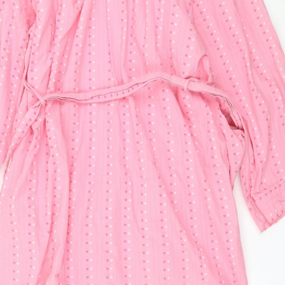 Marks and Spencer Womens Pink Striped  Top Robe Size 20