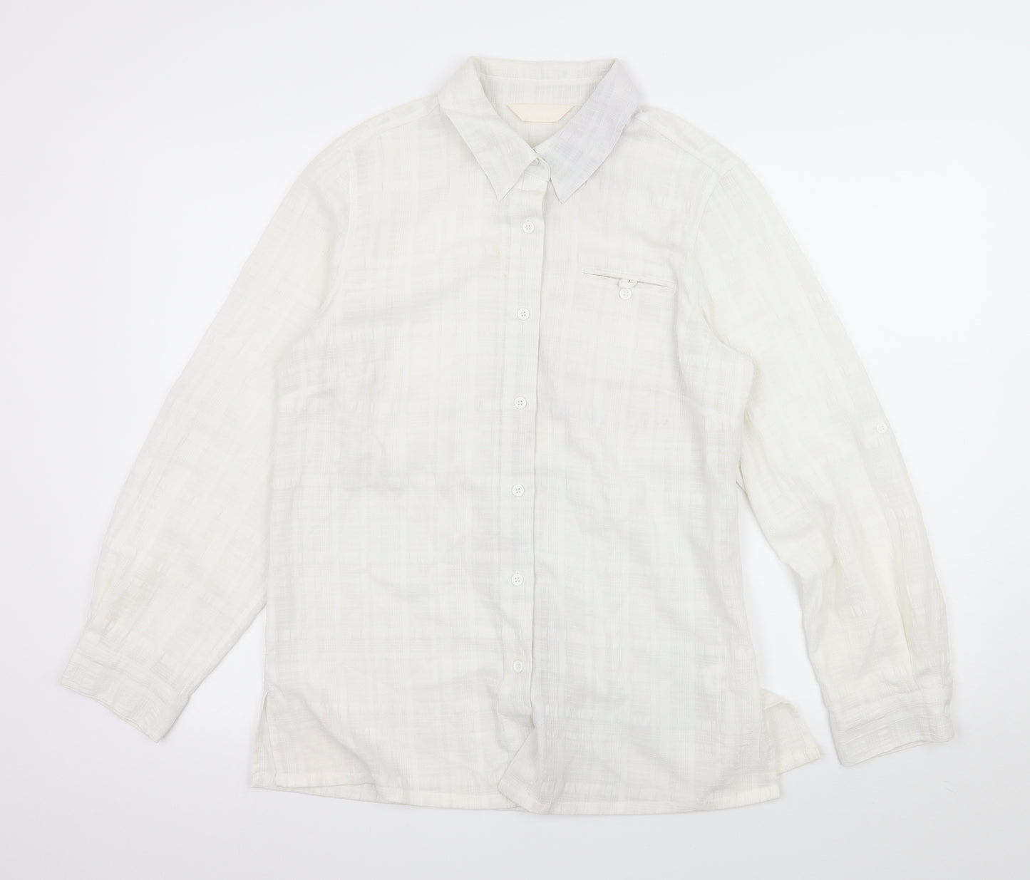 For Women Womens White   Basic Button-Up Size 12