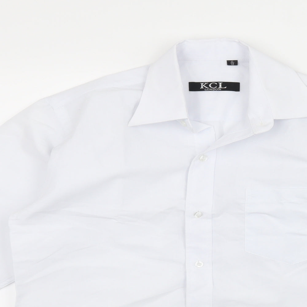 KCL London Girls White   Basic Button-Up Size 11-12 Years